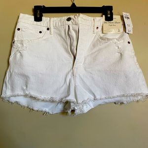 NEW Abercrombie White Denim Shorts